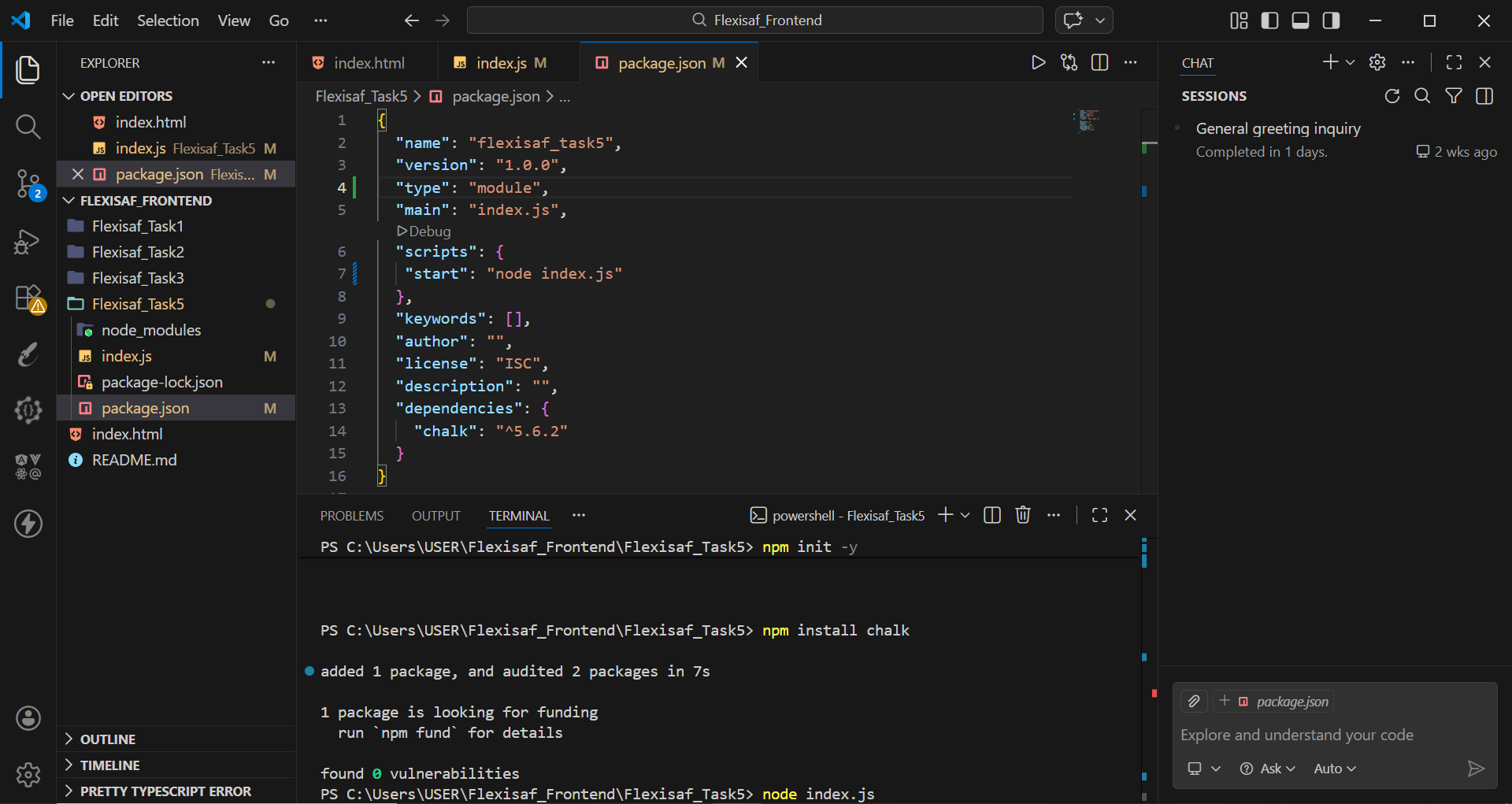 Task 5 terminal output 1